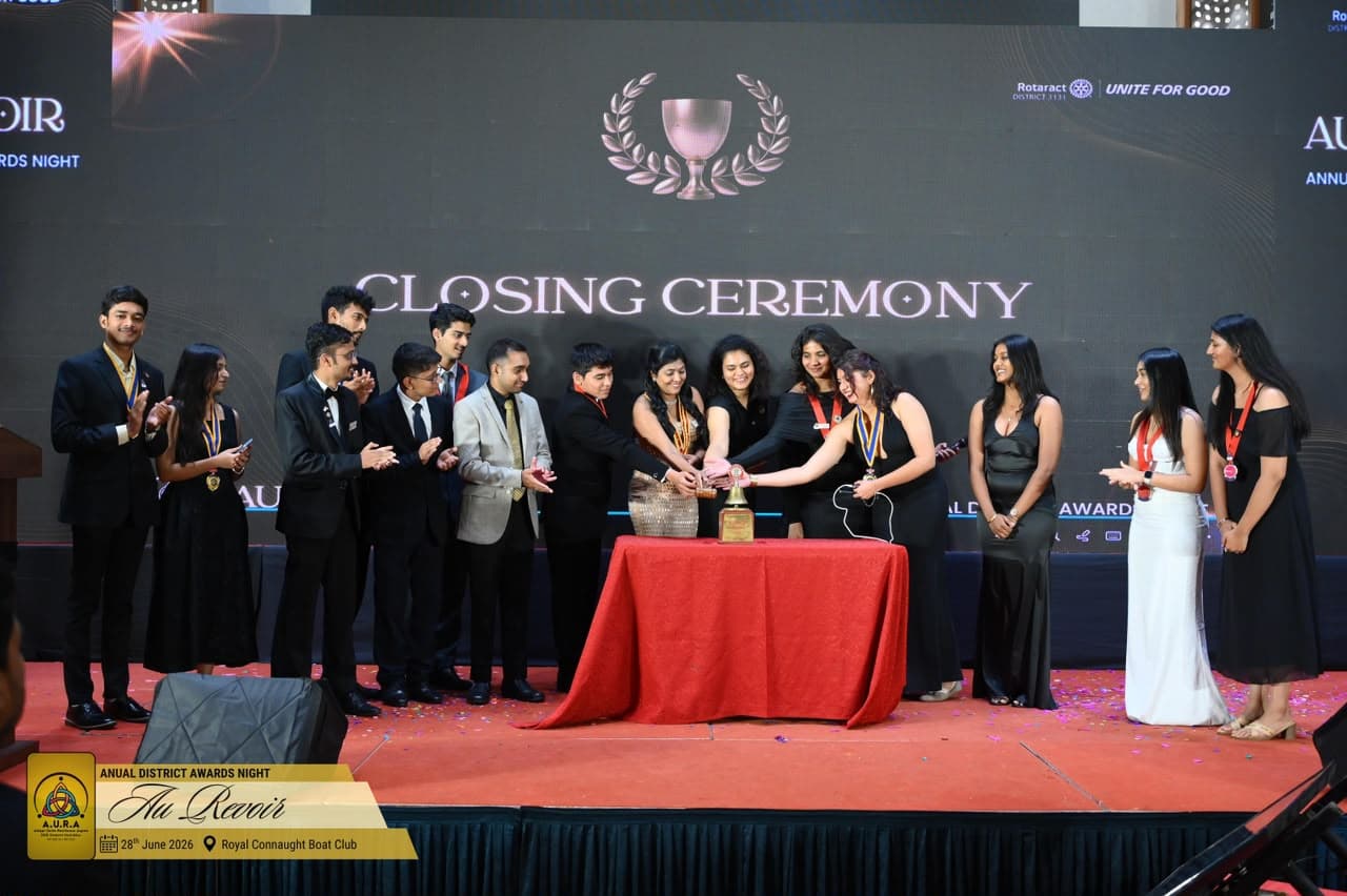 Closing ceremony at the Annual District Awards Night.
