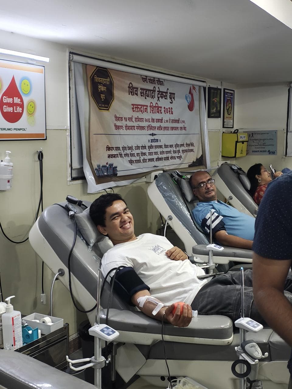 Donating with a smile — every drop counts.