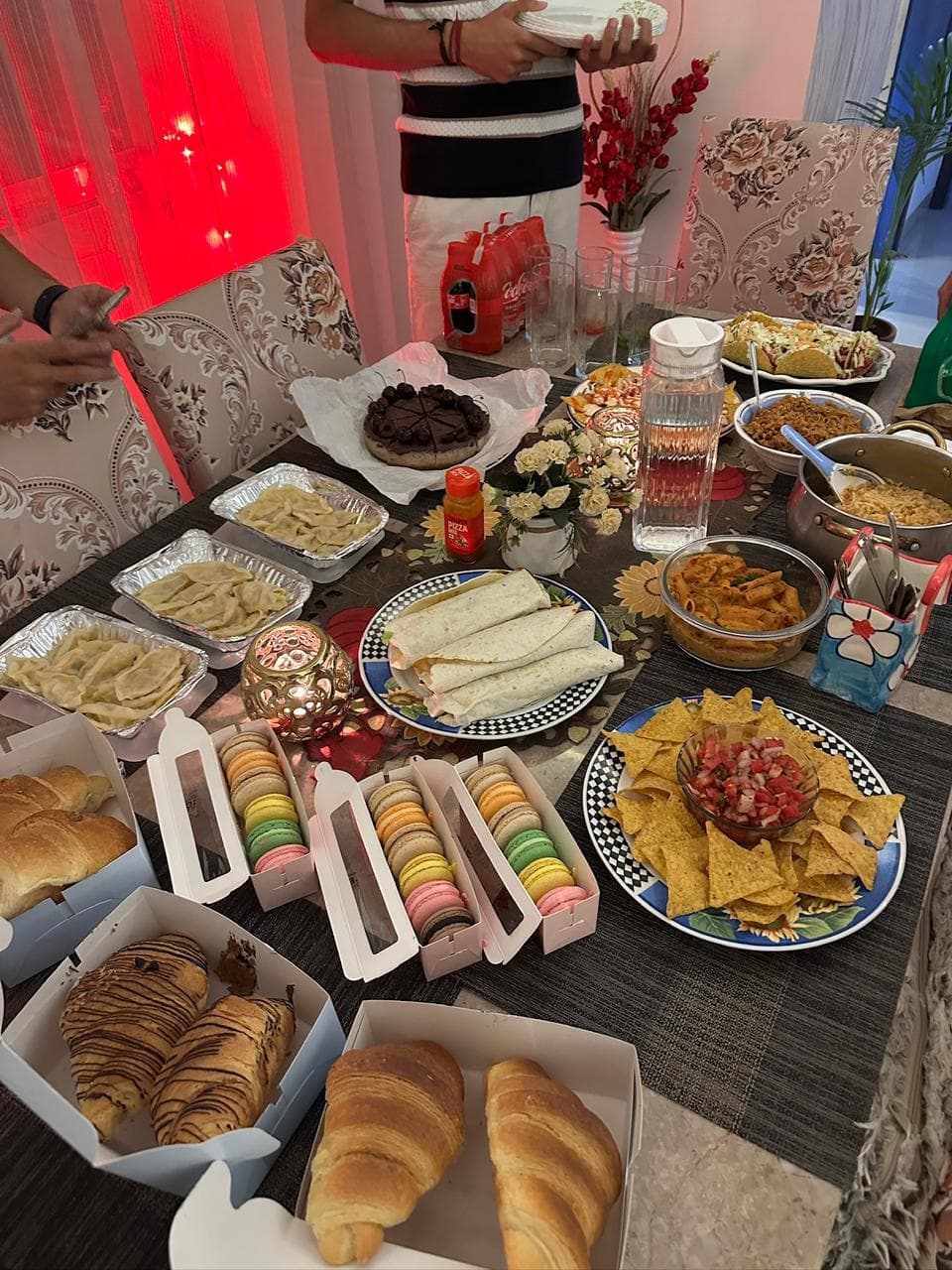 Croissants, macarons, wraps, nachos — every cuisine represented.