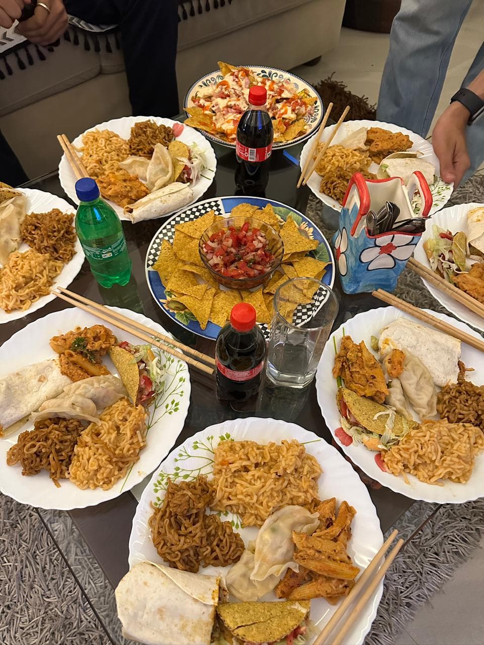 Plates loaded — dinner is served.