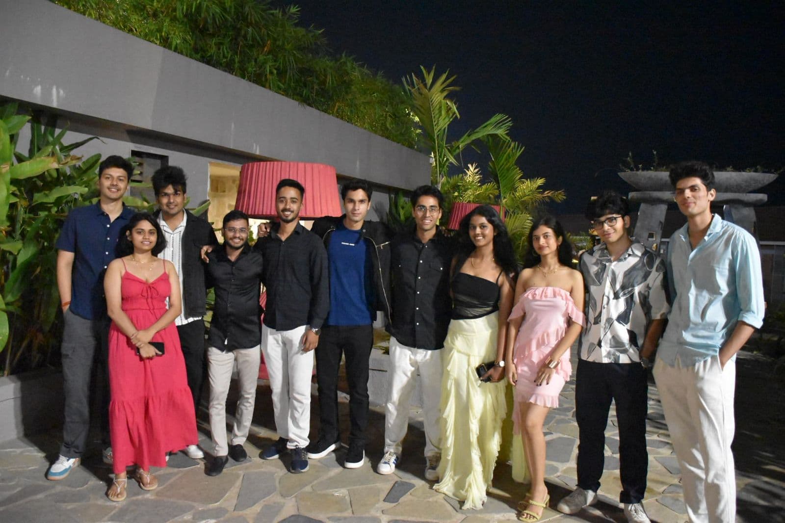 The crew — dressed up for a night to remember.