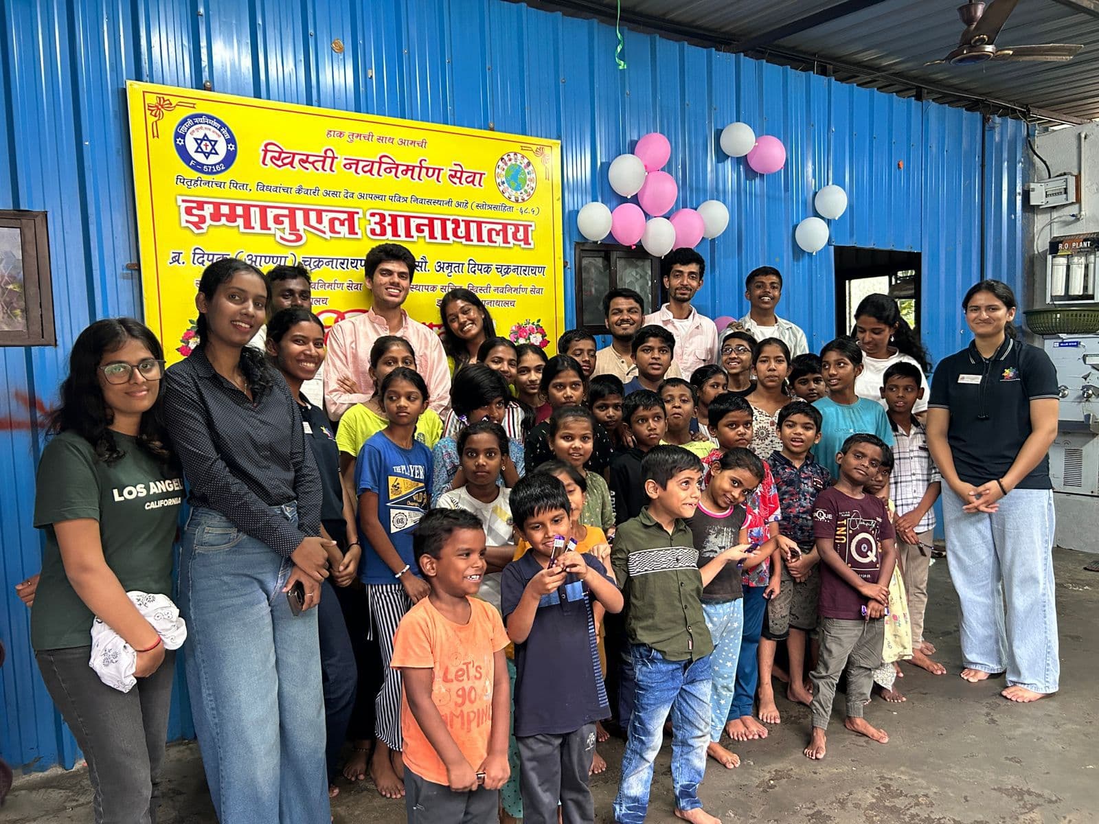 Visiting a community shelter with the kids during Samyati 3.0.